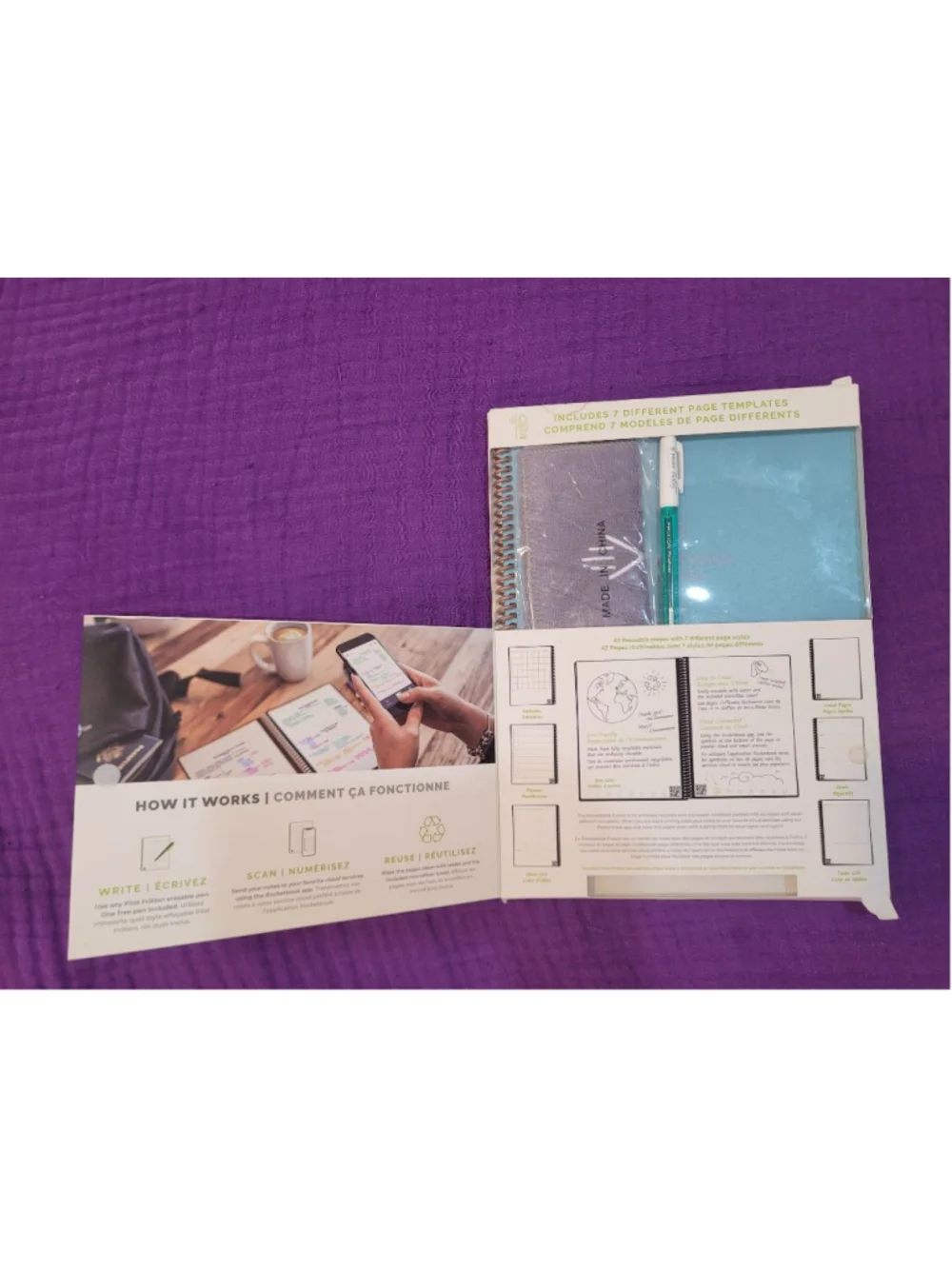 Rocketbook Fusion Smart Reusable Notebook Executive Size w/ Pen Cloth NEW